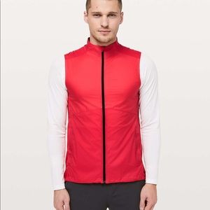 Men’s Lululemon Glyde Active Vest Spicy Red Medium